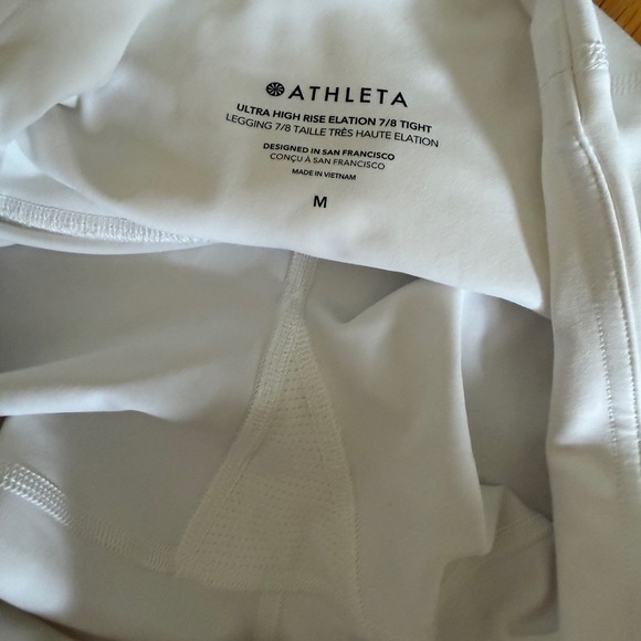 Athleta Ultra High Rise Elation 7/8 Tight White Size M - Picture 6 of 6